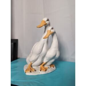 Vintage Ceramics White Indian Runner Ducks Figurine